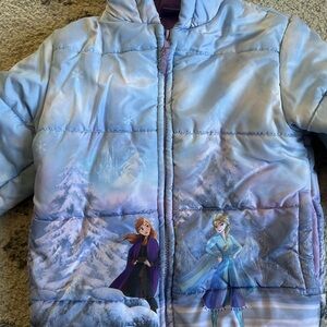 Frozen Elsa Themed Puffer winter Jacket Coat